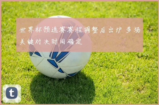 世界杯预选赛赛程调整后出炉 多场关键对决时间确定